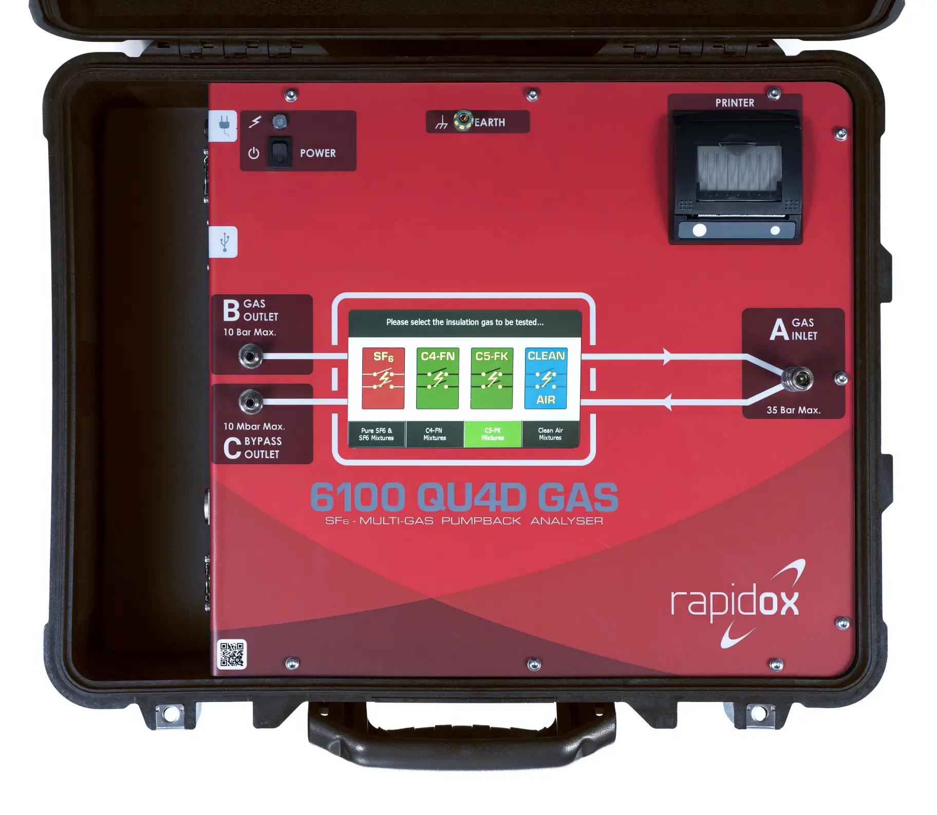 Rapidox 6100 QU4D Multi-Gas Pumpback Analyser
