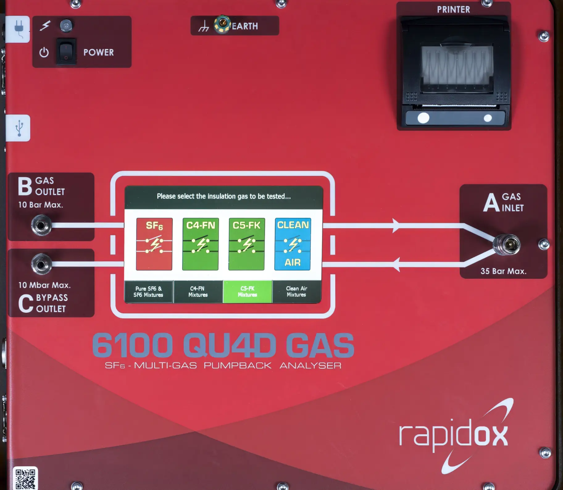 Rapidox 6100 QU4D Multi-Gas Pumpback Analyser